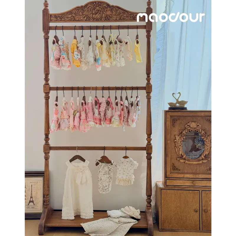 pet accessory wall rack - Vintage Carved Pet Clothes Hanger